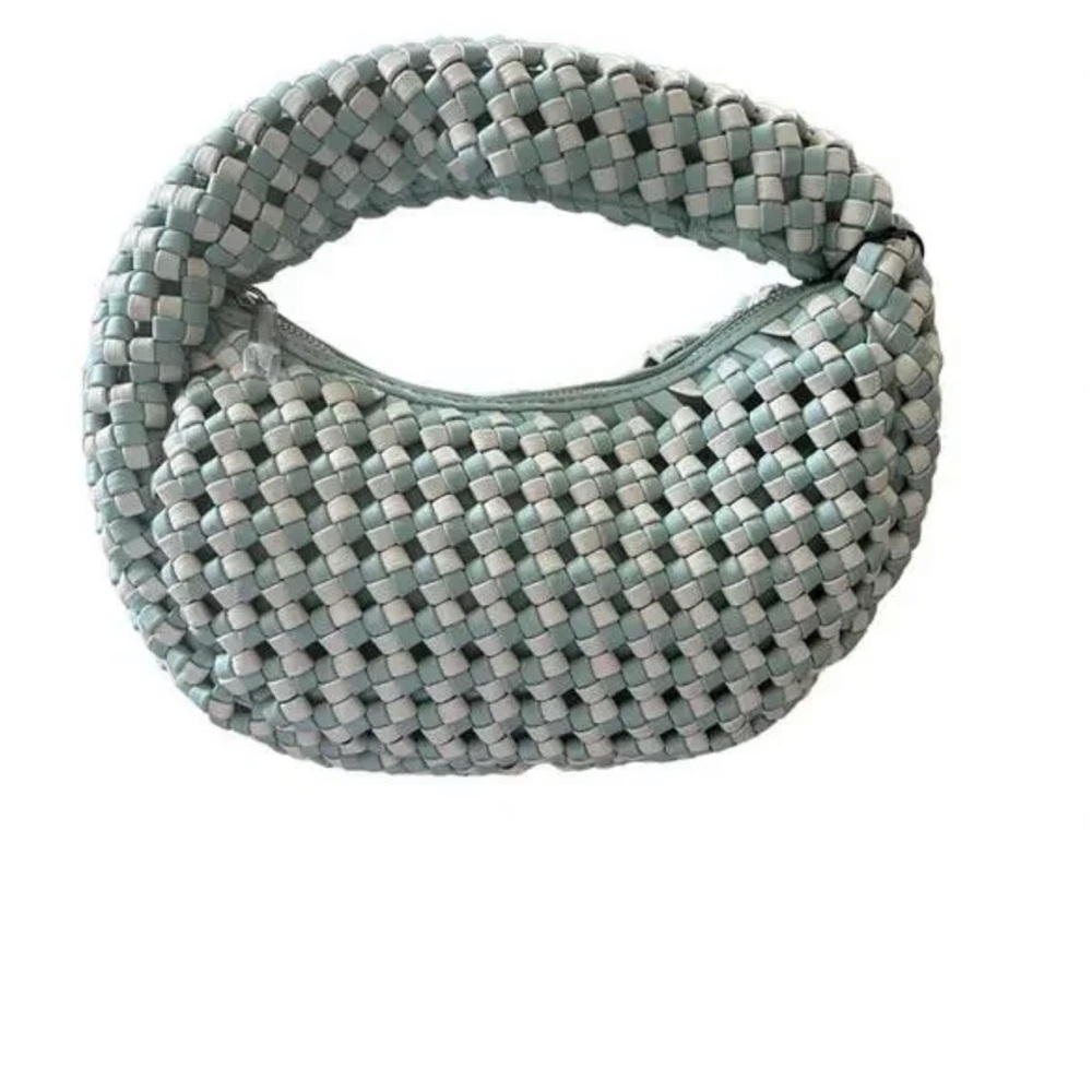 Sincerely Jules Woven Blue and White bag
